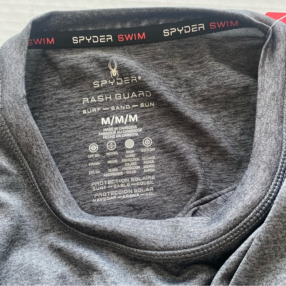 Spyder Swim Rash Guard NWT 50+ UPF size medium - Picture 6 of 9